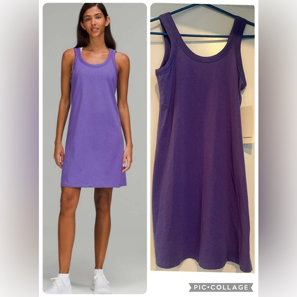 Lululemon Classic Cotton Fit Blend Scoop Dress Size 2 - Picture 1 of 5